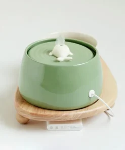 1.3L Whale-Themed Ceramic Cat Water Fountain Set