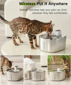 APETDOLA 4L Wireless Cat Water Fountain